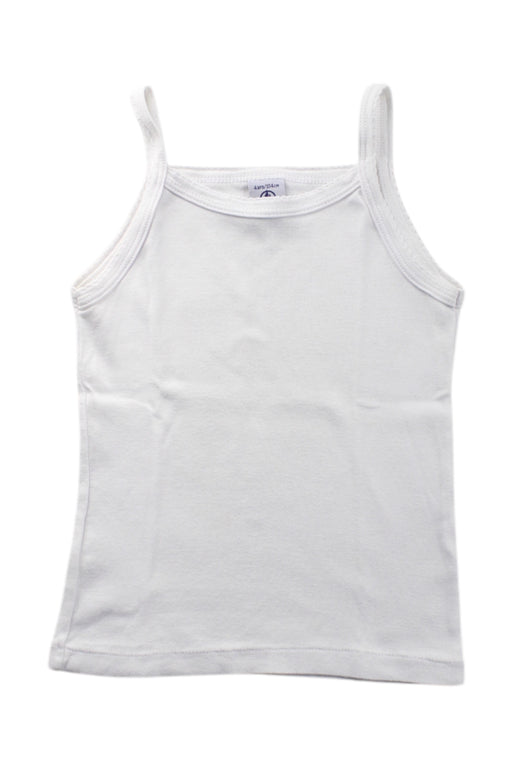 A White Sleeveless Tops from Petit Bateau in size 4T for neutral. (Front View)