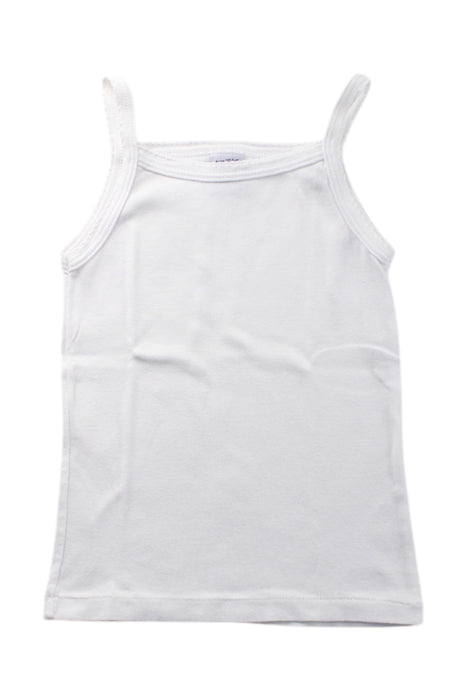 A White Sleeveless Tops from Petit Bateau in size 4T for neutral. (Front View)