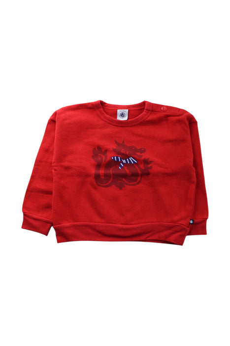 A Red Crewneck Sweatshirts from Petit Bateau in size 3T for neutral. (Front View)