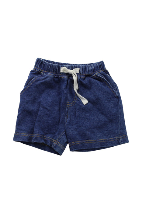 A Blue Shorts from The Bonnie Mob in size 6-12M for neutral. (Front View)