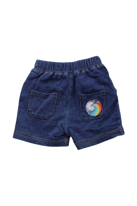 A Blue Shorts from The Bonnie Mob in size 6-12M for neutral. (Back View)