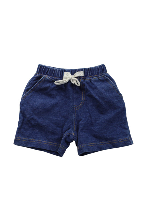 A Blue Shorts from The Bonnie Mob in size 6-12M for neutral. (Front View)