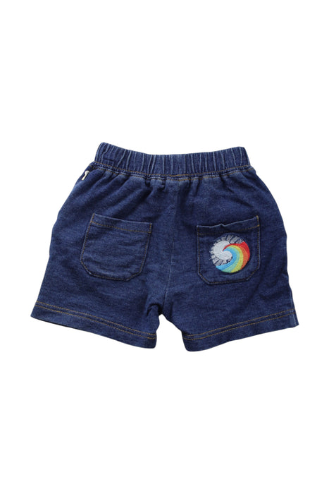 A Blue Shorts from The Bonnie Mob in size 6-12M for neutral. (Back View)
