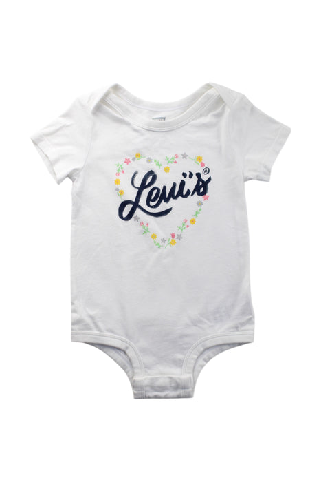 A White Short Sleeve Bodysuits from Levi's in size 2T for neutral. (Front View)