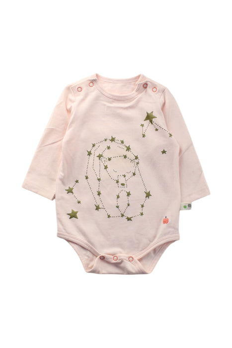 A Pink Long Sleeve Bodysuits from The Bonnie Mob in size 2T for neutral. (Front View)