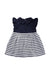A Navy Sleeveless Dresses from Jacadi in size 12-18M for girl. (Front View)