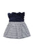 A Navy Sleeveless Dresses from Jacadi in size 12-18M for girl. (Back View)