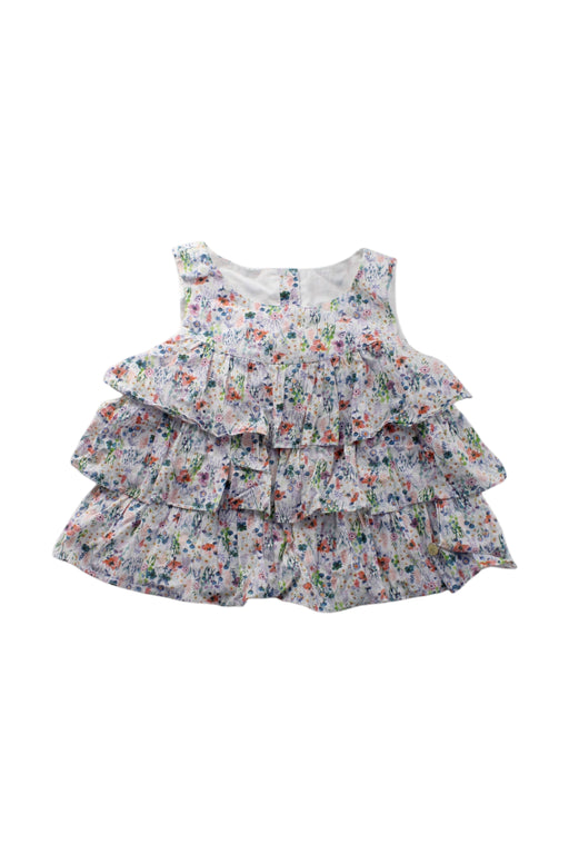 A Multicolour Sleeveless Dresses from Kingkow in size 5T for girl. (Front View)