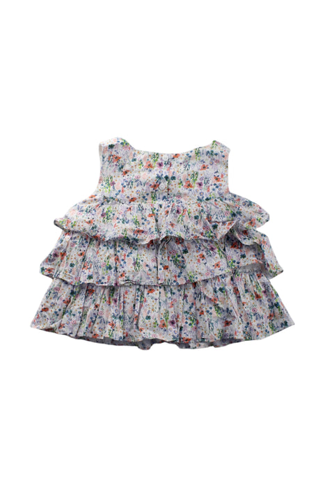 A Multicolour Sleeveless Dresses from Kingkow in size 5T for girl. (Back View)