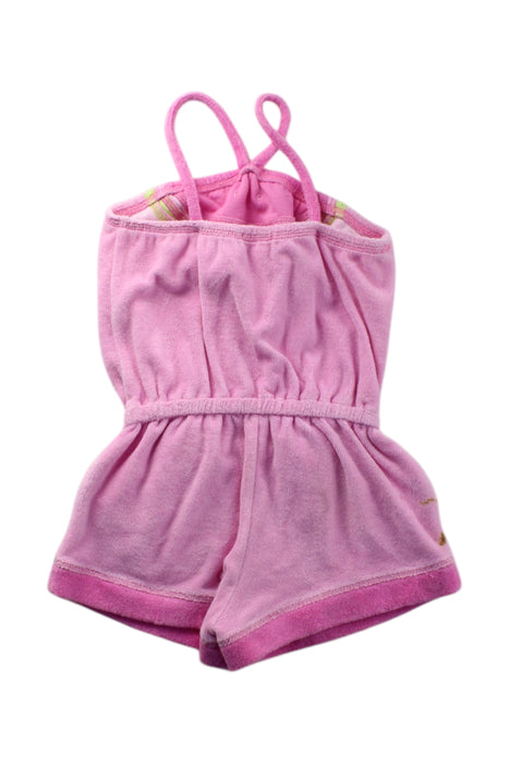A Pink Sleeveless Rompers from Kate Mack in size 5T for girl. (Back View)