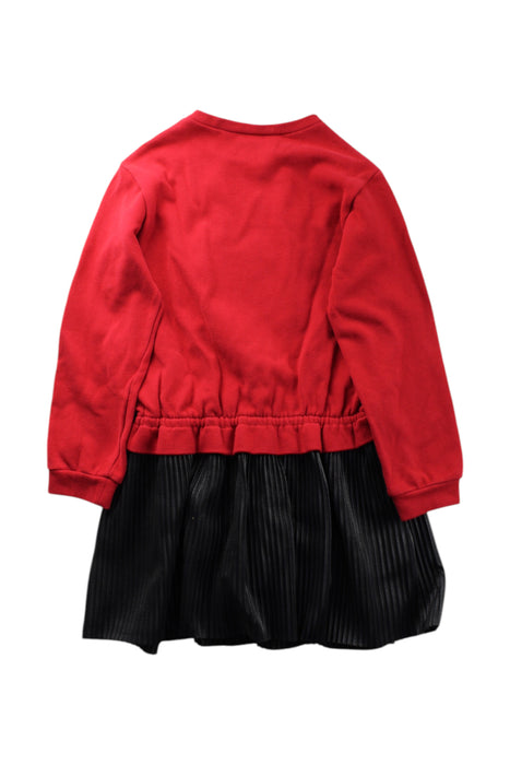 A Red Long Sleeve Dresses from Mayoral in size 7Y for girl. (Back View)