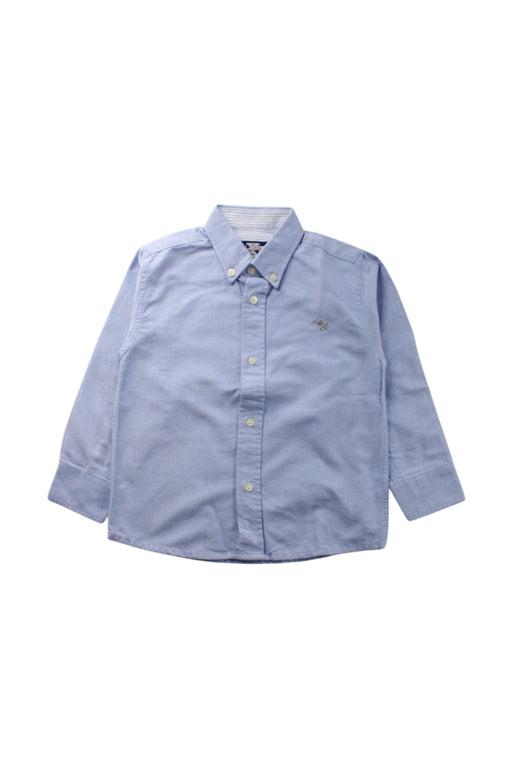 A Blue Long Sleeve Shirts from Thomas Brown in size 4T for boy. (Front View)