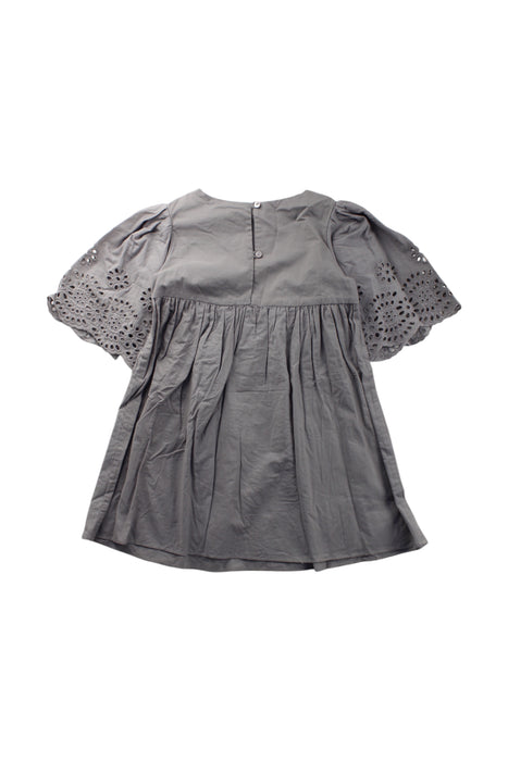 A Grey Short Sleeve Dresses from Bonne Mere in size 4T for girl. (Back View)