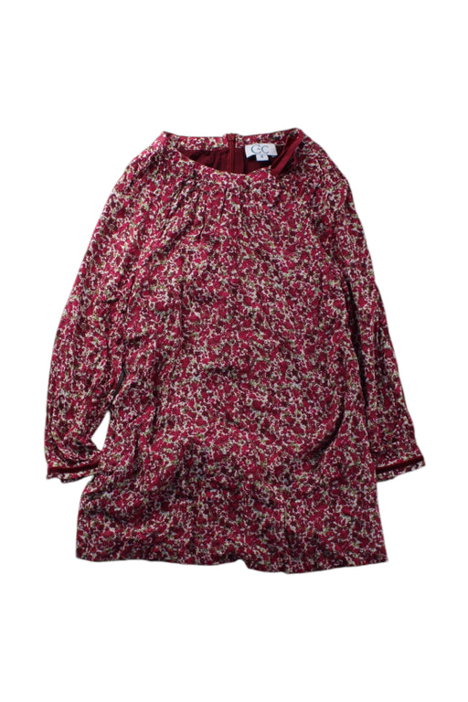 A Red Long Sleeve Dresses from CdeC in size 4T for girl. (Front View)