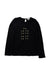 A Black Long Sleeve Tops from Milly Minis in size 12Y for girl. (Front View)