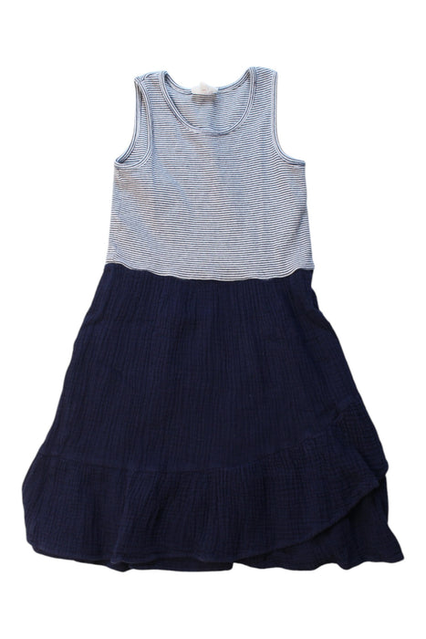 A Navy Sleeveless Dresses from Seed in size 7Y for girl. (Front View)