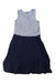 A Navy Sleeveless Dresses from Seed in size 7Y for girl. (Front View)