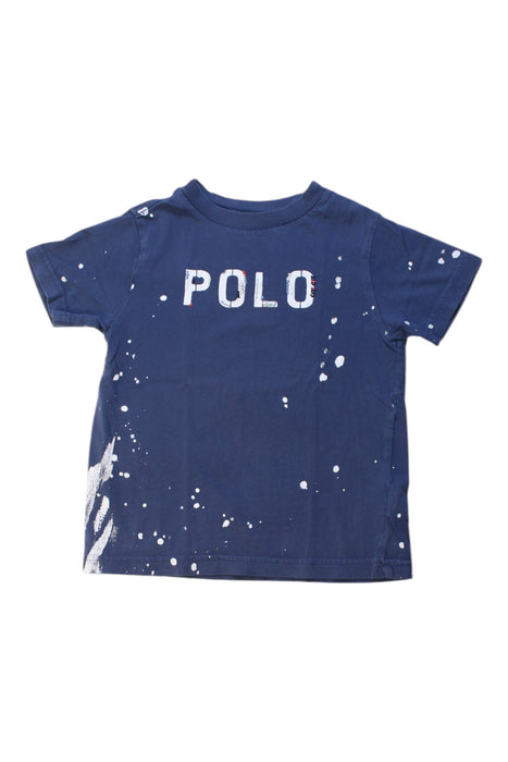 A Blue Short Sleeve T Shirts from Polo Ralph Lauren in size 3T for boy. (Front View)