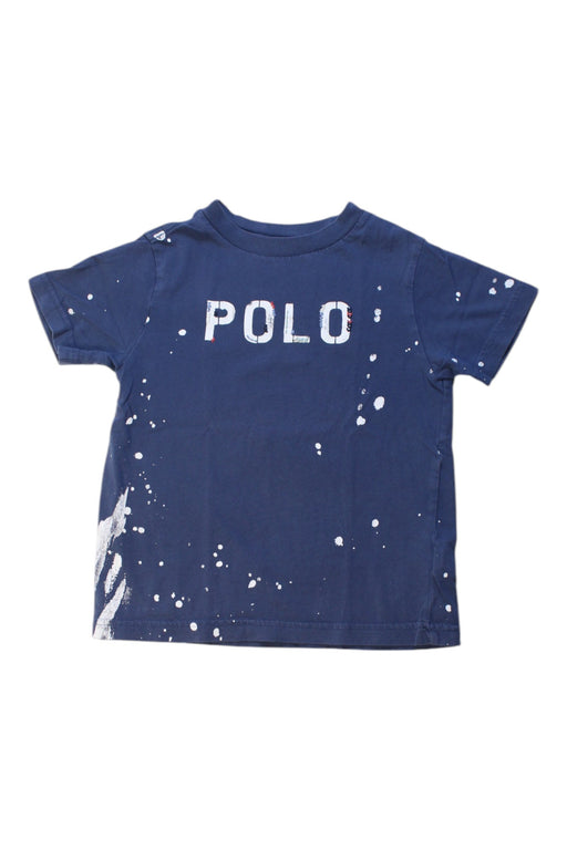 A Blue Short Sleeve T Shirts from Polo Ralph Lauren in size 3T for boy. (Front View)