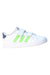 A White Sneakers from Adidas in size 4T for boy. (Front View)