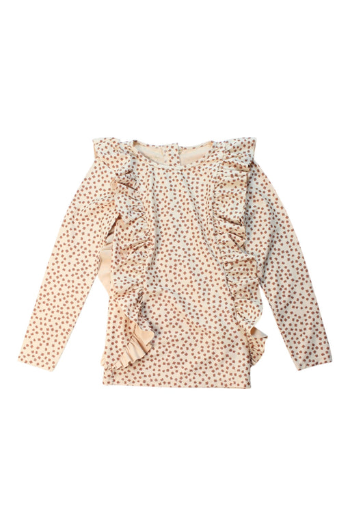 A Beige Long Sleeve Tops from Konges Sløjd in size 7Y for girl. (Front View)