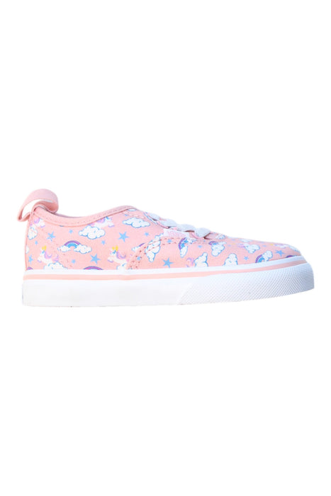 A Pink Sneakers from Vans in size 3T for girl. (Front View)