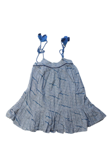 A Blue Sleeveless Dresses from Chateau de Sable in size 18-24M for girl. (Front View)