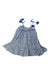 A Blue Sleeveless Dresses from Chateau de Sable in size 18-24M for girl. (Back View)