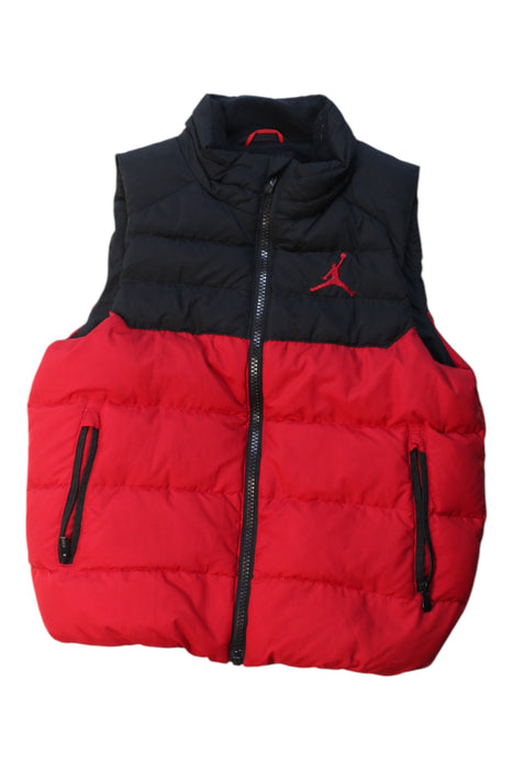 A Black Puffer/Quilted Coats & Outerwear from Air Jordan in size 7Y for boy. (Front View)
