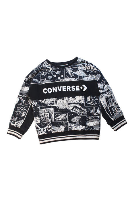 A Multicolour Crewneck Sweatshirts from Converse in size 6T for boy. (Front View)