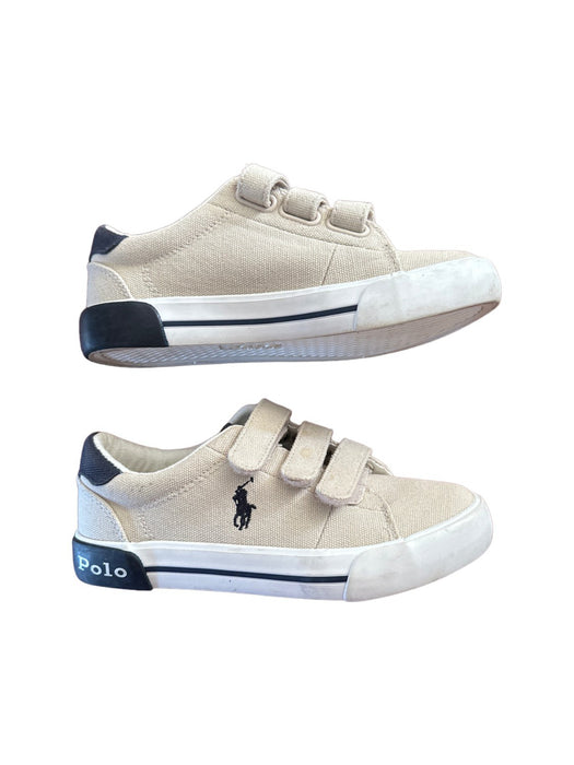 A Beige Sneakers from Polo Ralph Lauren in size 5T for neutral. (Front View)