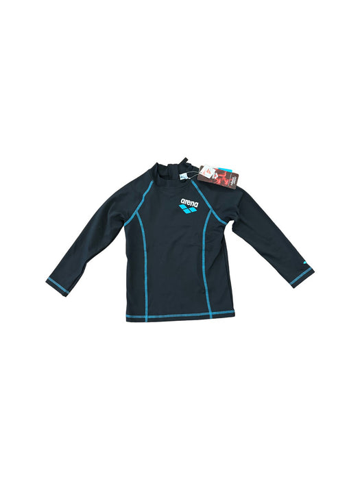 A Black Rash Guards from Arena in size 7Y for boy. (Front View)