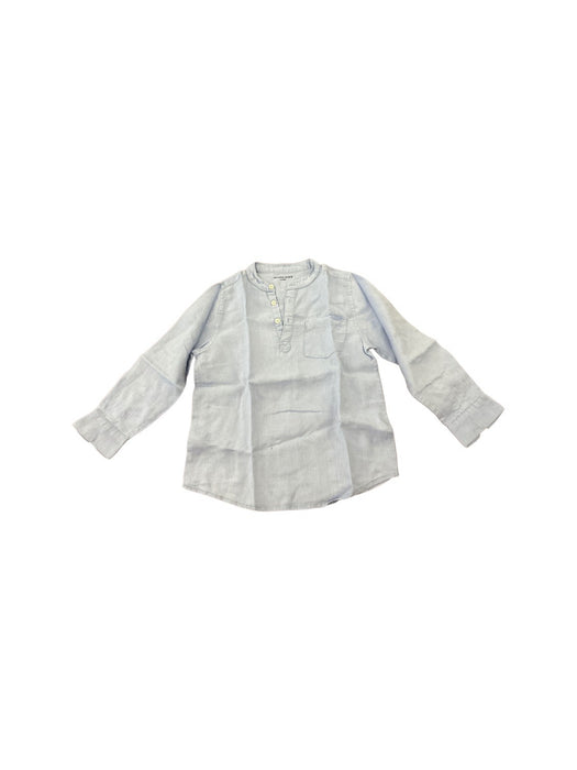 A Blue Long Sleeve Shirts from Monoprix in size 6T for neutral. (Front View)