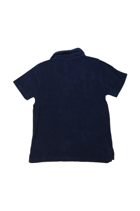 A Navy Short Sleeve Polos from Crewcuts in size 8Y for boy. (Back View)