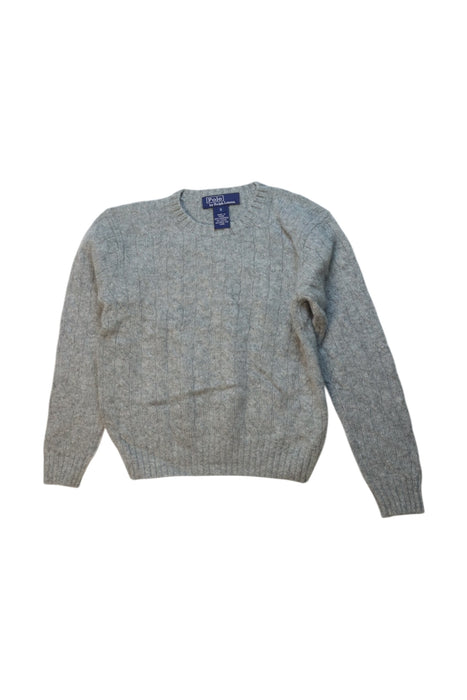 A Grey Knit Sweaters from Polo Ralph Lauren in size 5T for boy. (Front View)