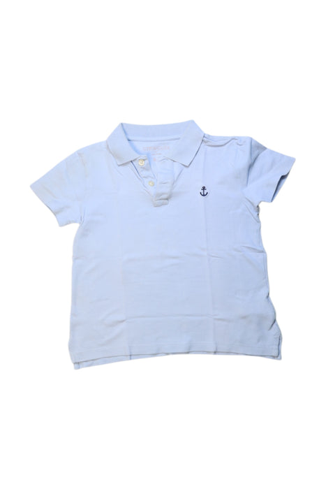 A Blue Short Sleeve Polos from Crewcuts in size 7Y for boy. (Front View)