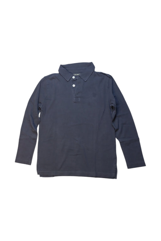 A Navy Long Sleeve Polos from Crewcuts in size 7Y for boy. (Front View)