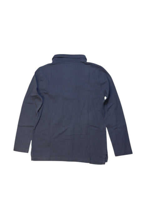 A Navy Long Sleeve Polos from Crewcuts in size 7Y for boy. (Back View)