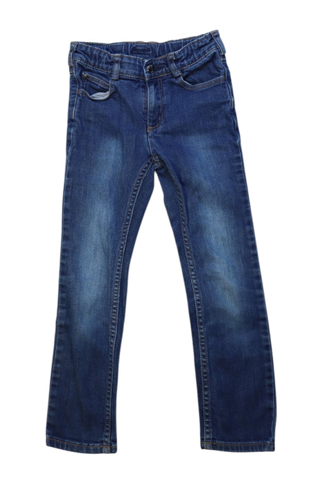 A Blue Jeans from Jacadi in size 6T for girl. (Front View)