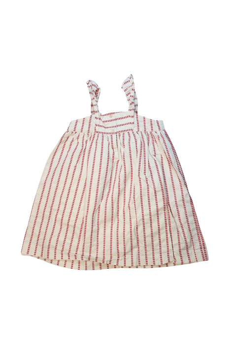 A Red Sleeveless Dresses from Nanos in size 5T for girl. (Back View)