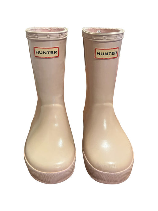 A Pink Rain Boots from Hunter in size 3T for neutral. (Front View)
