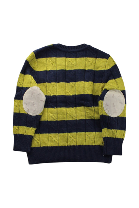 A Navy Crewneck Sweatshirts from Chickeeduck in size 4T for neutral. (Back View)