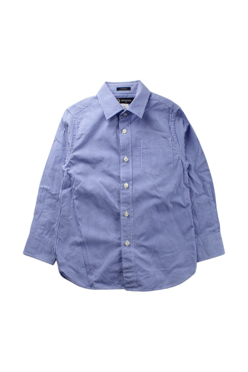 A Blue Long Sleeve Shirts from Crewcuts in size 4T for boy. (Front View)
