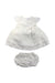A White Dress Sets from Chickeeduck in size 12-18M for girl. (Front View)