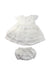 A White Dress Sets from Chickeeduck in size 12-18M for girl. (Back View)