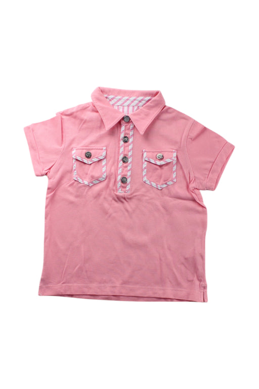 A Pink Short Sleeve Polos from Nicholas & Bears in size 2T for neutral. (Front View)