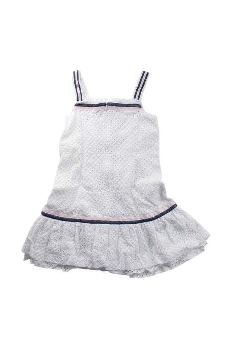A White Sleeveless Dresses from Nicholas & Bears in size 6T for girl. (Back View)