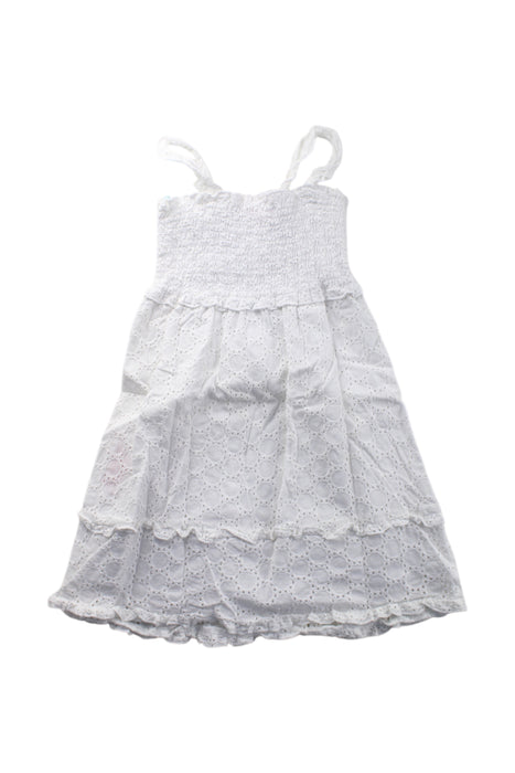 A White Sleeveless Dresses from Nicholas & Bears in size 6T for girl. (Back View)