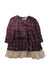 A Burgundy Long Sleeve Dresses from As Know As Ponpoko in size 2T for girl. (Front View)