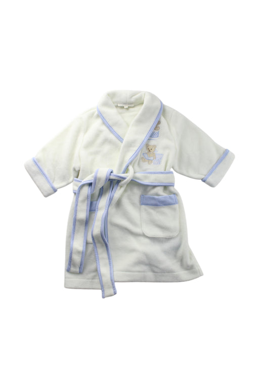 A White Bathrobes from Nicholas & Bears in size 12-18M for neutral. (Front View)